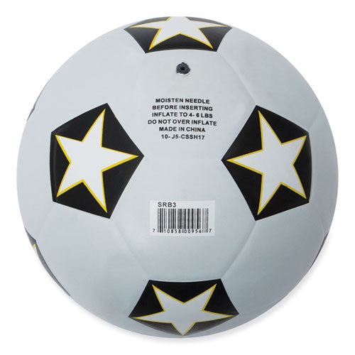 Image of Champion Sports SRB3 Rubber Sports Ball, Soccer, No. 3 Size, White/Black