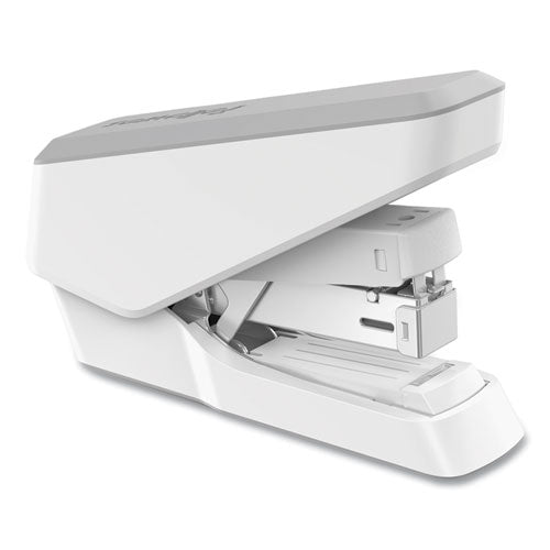 Image of Fellowes® 5014301 LX860 EasyPress Half Strip Stapler with Antimicrobial Protection, 40 Sheet Capacity, Gray/White