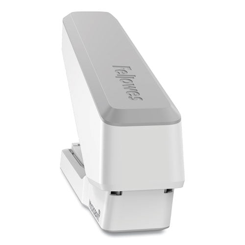 Image of Fellowes® 5014501 LX870 EasyPress Stapler with Antimicrobial Protection, 40-Sheet Capacity, Gray/White