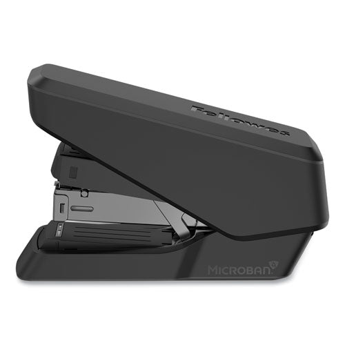 Image of Fellowes® 5014401 LX860 EasyPress Half Strip Stapler with Antimicrobial Protection, 40-Sheet Capacity, Black
