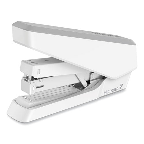 Image of Fellowes® 5014501 LX870 EasyPress Stapler with Antimicrobial Protection, 40-Sheet Capacity, Gray/White