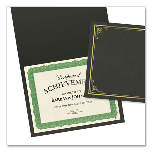Image of Geographics® 49016 Award Certificates, 8.5 x 11, Natural with Green Braided Border, 15/Pack