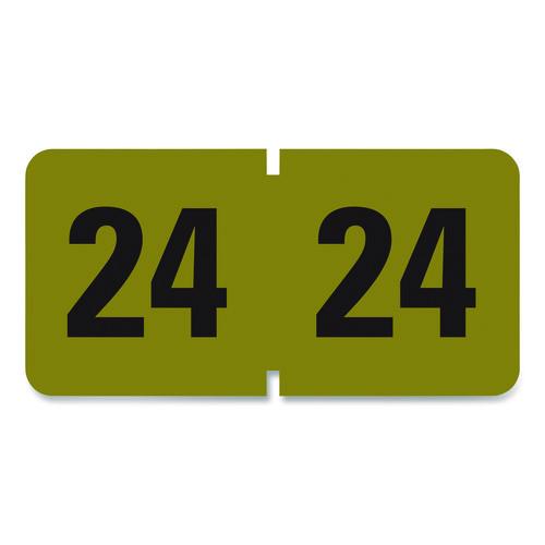 Image of Smead 68324 Yearly End Tab File Folder Labels, 2024, Gold, 500/Roll