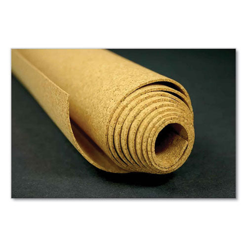 Image of Ghent 14RK412 Natural Cork Roll, 48.5" x 0.25" x 144", Natural Brown