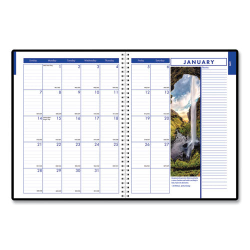 Image of House of Doolittle 273-02 Earthscapes Recycled Weekly/Monthly Appointment Book, Landscape Photos, 11 x 8.5, Black Soft Cover, 12-Month (Jan-Dec): 2026