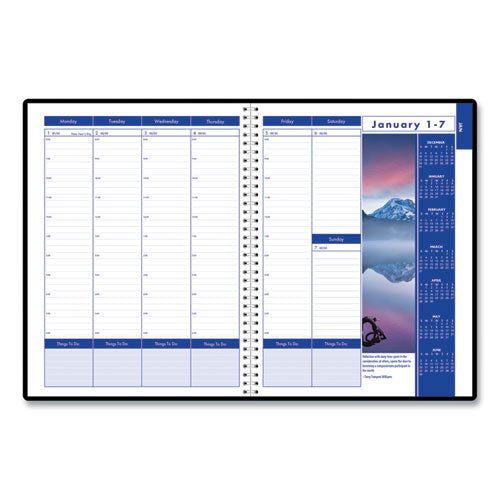 Image of House of Doolittle 273-02 Earthscapes Recycled Weekly/Monthly Appointment Book, Landscape Photos, 11 x 8.5, Black Soft Cover, 12-Month (Jan-Dec): 2026
