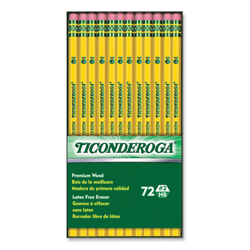 Image of Ticonderoga® X33904X Pencils, HB (#2), Black Lead/Yellow Barrel, 72/Pack