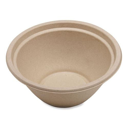 Image of World Centric® BO-SC-U32-LFP Fiber Bowls, 32 oz, 7.4 x 7.4 x 3.2, Natural, Paper, 500/Carton