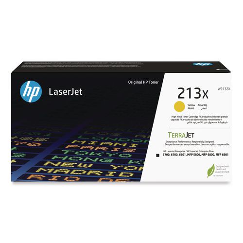 Image of HP W2132X HP 213X (W2132X) High-Yield Yellow Original LaserJet Toner Cartridge