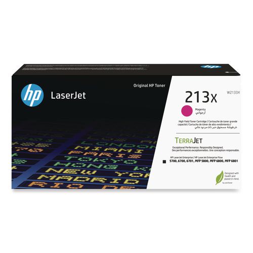 Image of HP W2133X HP 213X (W2133X) High-Yield Magenta Original LaserJet Toner Cartridge