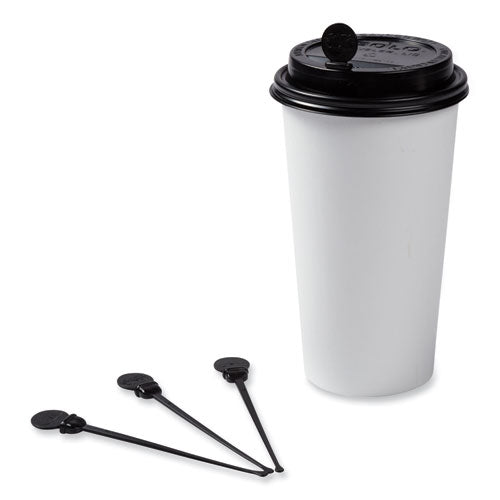 Image of AmerCareRoyal® STIRSTIX-BK Beverage Plugs, 4.75", Black, 2,000/Carton