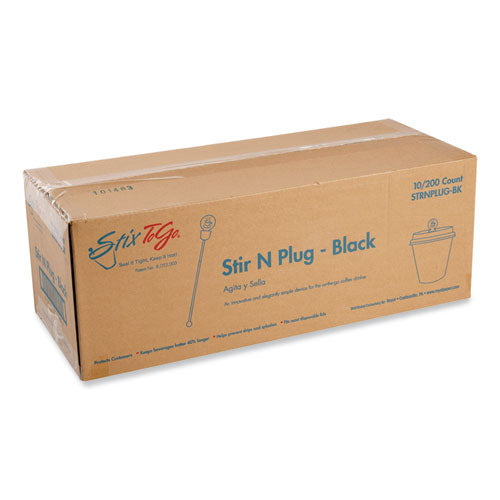 Image of AmerCareRoyalÂ® Beverage Plugs, Black, 200/Box, 10 Boxes/Carton