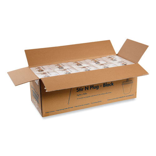 Image of AmerCareRoyalÂ® Beverage Plugs, Black, 200/Box, 10 Boxes/Carton