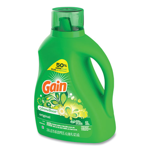 Image of Gain® 80745070 Liquid Laundry Detergent, Gain Original Scent, 88 oz Pour Bottle, 4/Carton