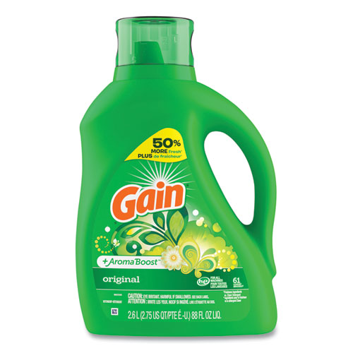 Image of Gain® 80745070 Liquid Laundry Detergent, Gain Original Scent, 88 oz Pour Bottle, 4/Carton