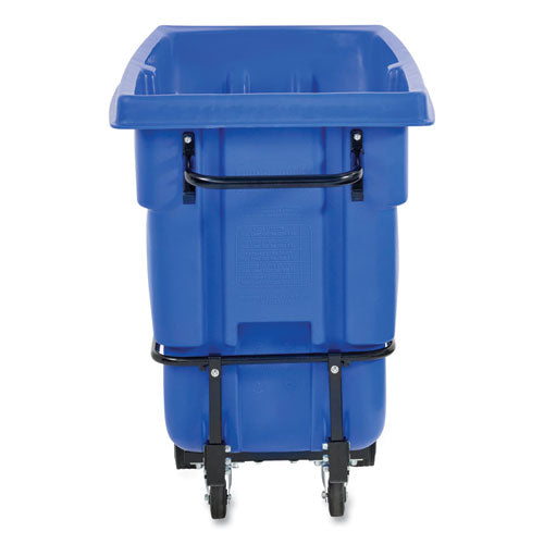 Image of Rubbermaid® Commercial 2089826 BRUTE Rotomolded Recycling Tilt Truck, 1 cu yd, 1,250 lb Capacity, Plastic/Steel Frame, Blue