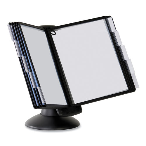 Image of Durable® 553901 Sherpa Motion Desk Reference System, 10 Panels, Black Borders