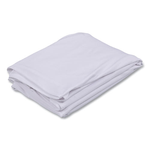 Image of Iceberg 16523 iGear Fabric Table Cover, Polyester/Spandex, 30" x 72", White