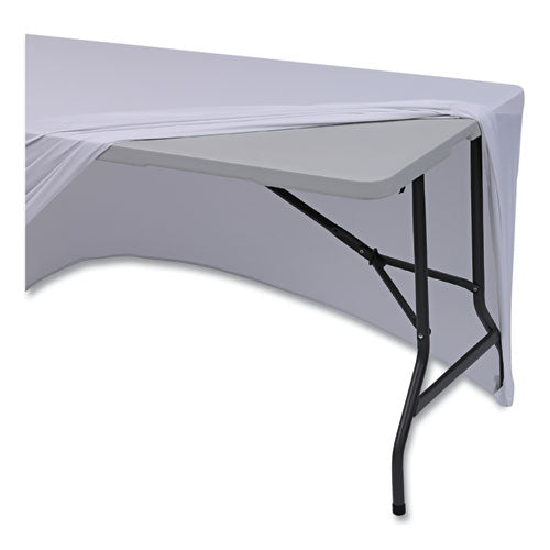 Image of Iceberg 16523 iGear Fabric Table Cover, Polyester/Spandex, 30" x 72", White
