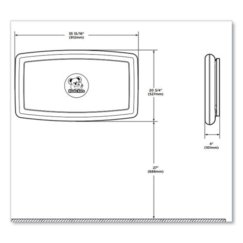 Image of Koala Kare® KB300-00 Baby Changing Station, 36.5 x 54.25, Beige