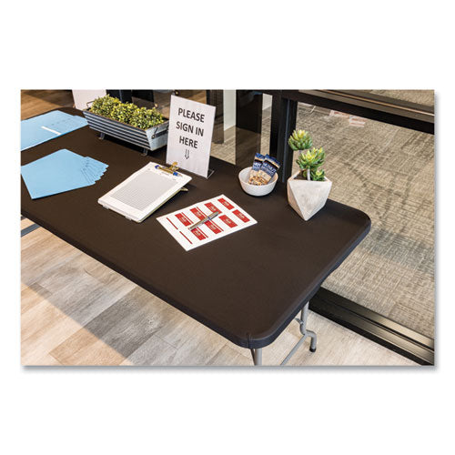 Image of Iceberg 16621 iGear Fabric Table Top Cap Cover, Polyester/Spandex, 30" x 72", Black