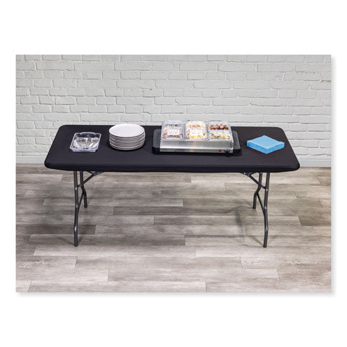 Image of Iceberg 16621 iGear Fabric Table Top Cap Cover, Polyester/Spandex, 30" x 72", Black
