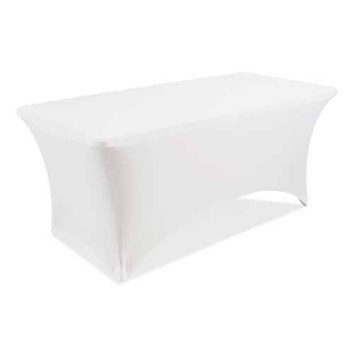Image of Iceberg 16523 iGear Fabric Table Cover, Polyester/Spandex, 30" x 72", White