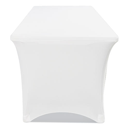 Image of Iceberg 16523 iGear Fabric Table Cover, Polyester/Spandex, 30" x 72", White