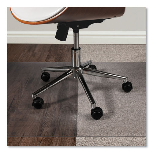 Image of deflecto® CM23140SPR6COM SuperGrip Chair Mat for Flat to Low Pile Carpeted and Hard Floors, Rectangular, 48" x 36", Clear, Ships Rolled