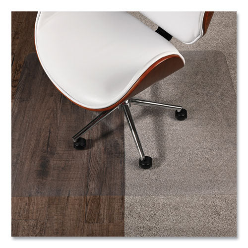 Image of deflecto® CM23140SPR6COM SuperGrip Chair Mat for Flat to Low Pile Carpeted and Hard Floors, Rectangular, 48" x 36", Clear, Ships Rolled