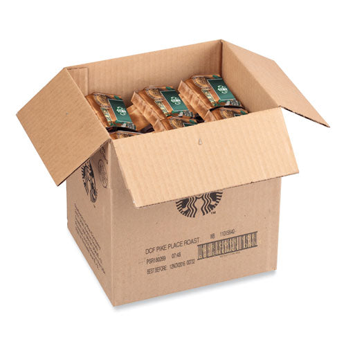 Image of Starbucks® 12540222 Whole Bean Coffee, Decaffeinated, Pike Place, 1 lb, Bag
