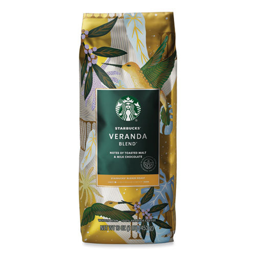 Image of Starbucks® 12523486 Veranda Blend Coffee, Whole Bean,  1 lb Bag