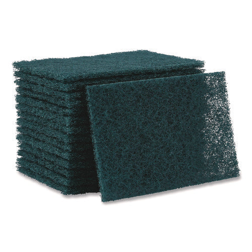Image of Boardwalk® 86LGI Heavy-Duty Scouring Pad, 6 x 9, Green, 15/Carton