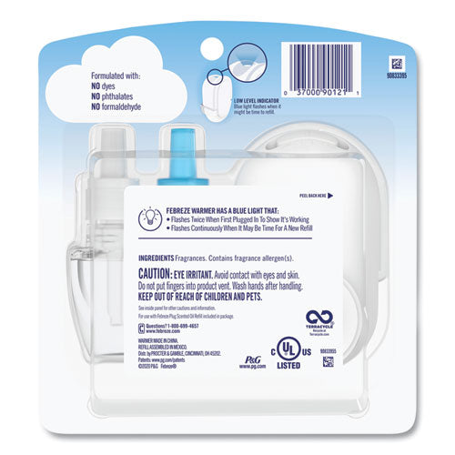 Image of Febreze® 80336027 PLUG Air Freshener Warmer Start Kit, 6.54 x 2.99 x 5.98, Clear/White, 4/Carton