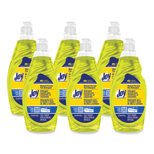 Image of Joy® 45114 Dishwashing Liquid, Lemon Scent, 38 oz Bottle, 8/Carton