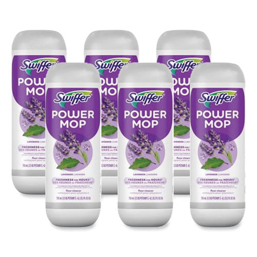 Image of SwifferÂ® PowerMop Refill Cleaning Solution, Lavender Scent, 25.3 oz Refill Bottle, 6/Carton