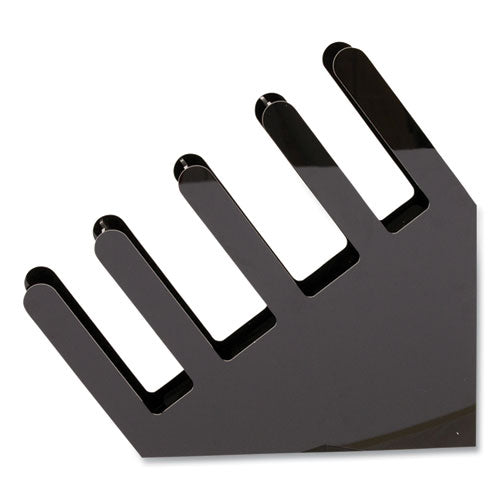 Image of Mind Reader 4ACUPHOLD-BLK Foundation Collection 4-Compartment Graduated Countertop Coffee Cup Dispenser, 4 x 18 x 16, Black