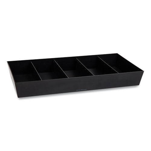 Image of Mind Reader SNACKORGT-BLK Anchor Collection 5-Compartment Snack Organizer, 12 x 24 x 3.25, Black