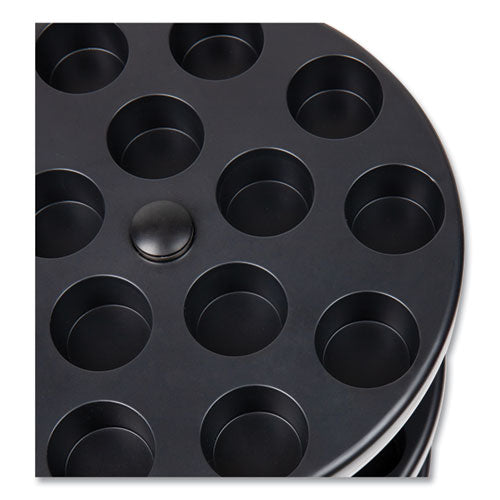 Image of Mind Reader PODSUS45-BLK Anchor Collection 3-Tier Single Serve Pod Carousel Countertop Organizer, 9.5 x 9.5 x 11.75, Black