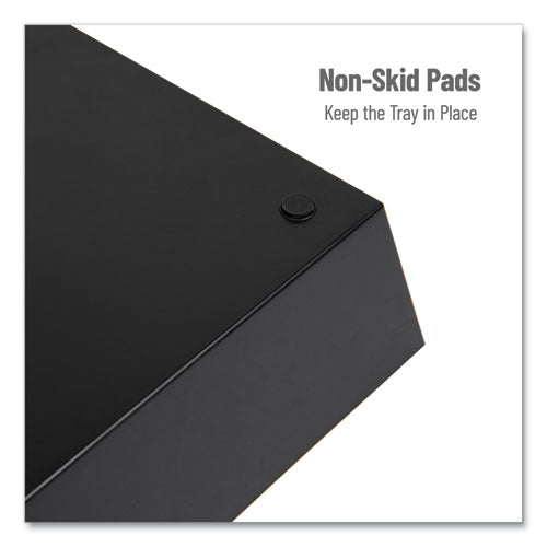 Image of Mind Reader SNACKORGT-BLK Anchor Collection 5-Compartment Snack Organizer, 12 x 24 x 3.25, Black