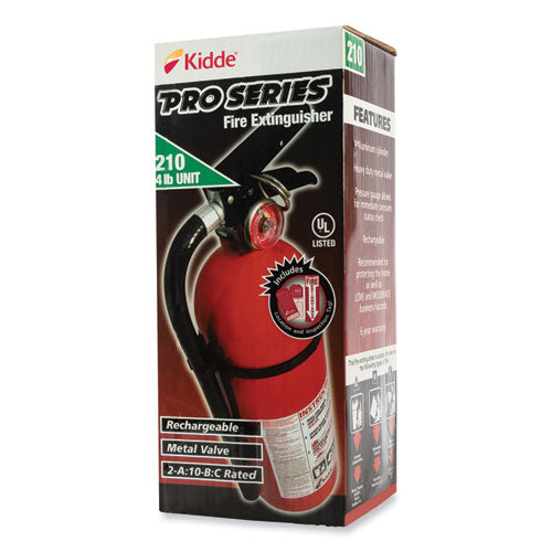 Image of Kidde 21033044 Pro 210 Fire Extinguisher, 2-A:10-B:C