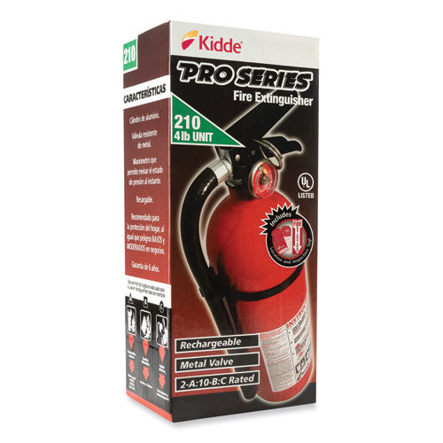 Image of Kidde 21033044 Pro 210 Fire Extinguisher, 2-A:10-B:C