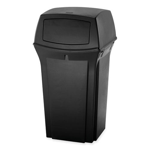 Image of Rubbermaid® Commercial FG917188BLA Ranger Fire-Safe Container, 45 gal, Structural Foam, Black