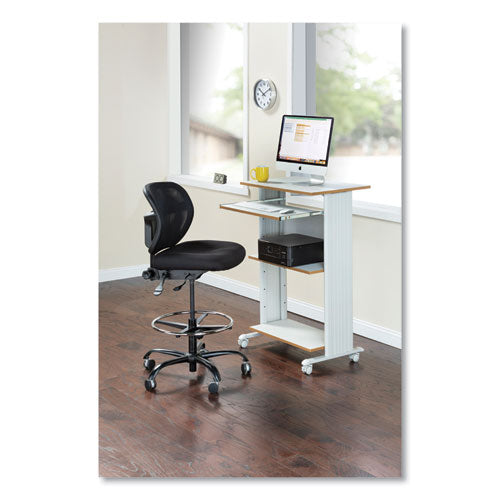 Image of Safco® 3394BV Vue Heavy-Duty Extended-Height Stool, Supports Up To 350 Lb, 23" To 32.5" Seat Height, Black Vinyl Seat, Black Base