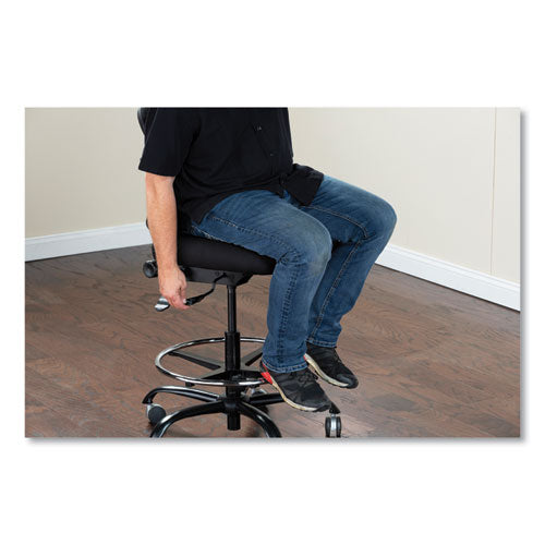 Image of Safco® 3394BV Vue Heavy-Duty Extended-Height Stool, Supports Up To 350 Lb, 23" To 32.5" Seat Height, Black Vinyl Seat, Black Base