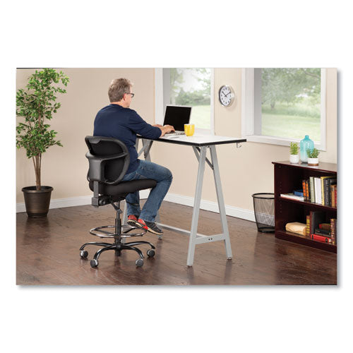Image of Safco® 3394BV Vue Heavy-Duty Extended-Height Stool, Supports Up To 350 Lb, 23" To 32.5" Seat Height, Black Vinyl Seat, Black Base