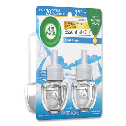 Image of Air Wick® 62338-79717 Scented Oil Refill, Fresh Waters, 0.67 Oz, 2/pack, 6 Pack/carton