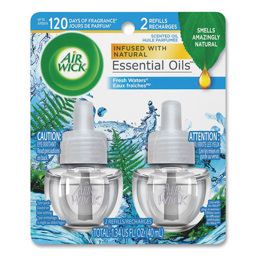 Image of Air Wick® 62338-79717 Scented Oil Refill, Fresh Waters, 0.67 Oz, 2/pack