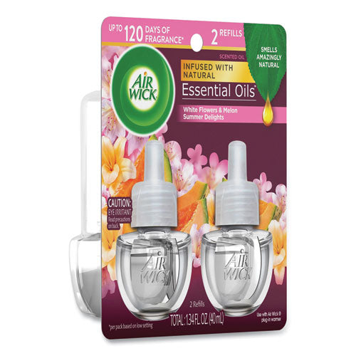 Image of Air Wick® 62338-91112 Scented Oil Refills, Summer Delights, 0.67 oz, 2/Pack