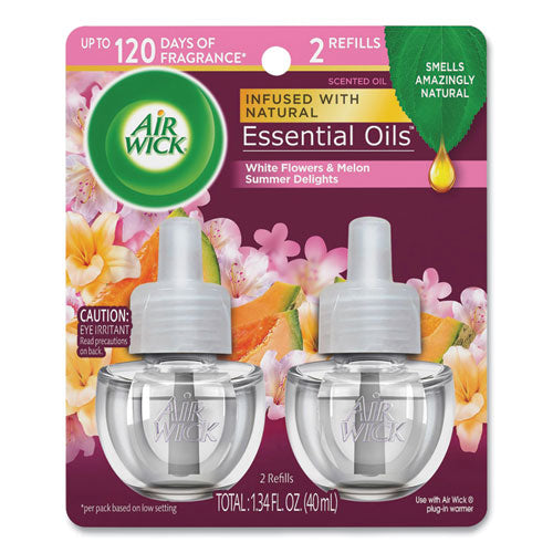 Image of Air Wick® 62338-91112 Scented Oil Refills, Summer Delights, 0.67 oz, 2/Pack